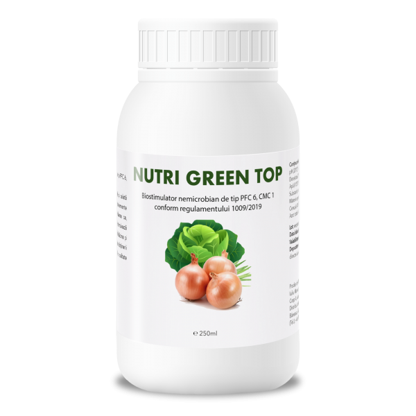 Biostimulator organic lichid de crestere pentru varza, salata si ceapa, Nutri Green Top, 250 ml, SemPlus