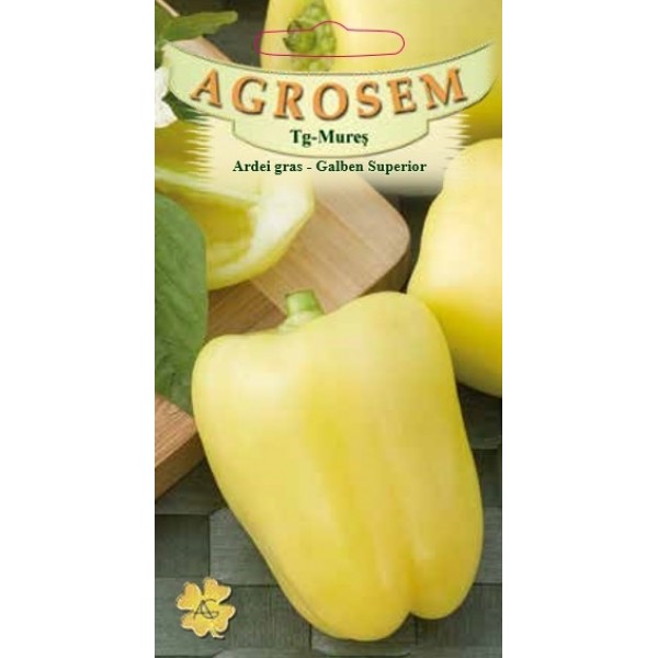 Seminte de ardei gras galben superior, 0,4 grame, Agrosem