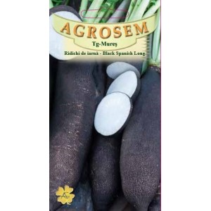 Seminte de ridichi de iarna black spanish long, 5 grame, Agrosem