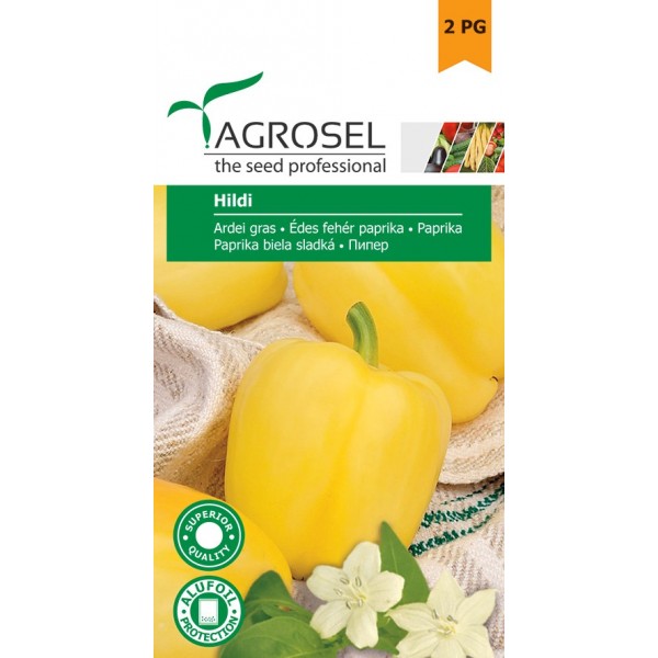 Seminte de ardei gras romanesc Hildi, 0.8 grame, PG-2, Agrosel