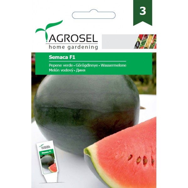 Seminte de pepene verde Semaca F1, 15 seminte, PG-2, Agrosel