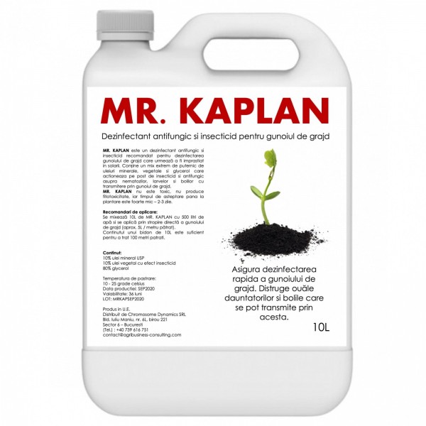 Dezinfectant antifungic si insecticid pentru gunoiul de grajd, Mr Kaplan, 10 litri, SemPlus