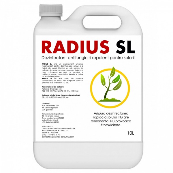 Pachet promotional Dezinfectant biodinamic pentru solarii Radius SL, 10 litri, Chromosome, 3+1 GRATIS