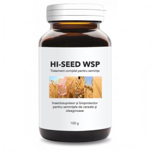 HI-SEED WSP, Tratament organic samanta cereale si oleaginoase, 100 grame, doza pentru 300 kg samanta - 1 hectar