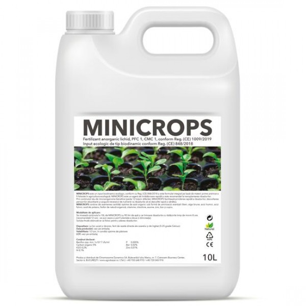 MINICROPS, Agent de înrădăcinare și transplant pentru răsaduri, bidon 10 litri