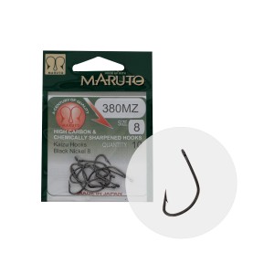Carlige pentru pescuit la crap, Maruto 380 MZ-BN, culoare black nichel, marimea 10, 10 bucati/plic, Maruto