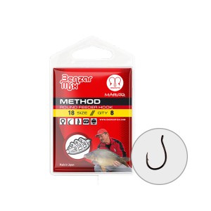 Carlige pentru pescuit la feeder, Benzar Round Feeder, cu barbeta, marimea 12, 8 bucati/plic, Benzar