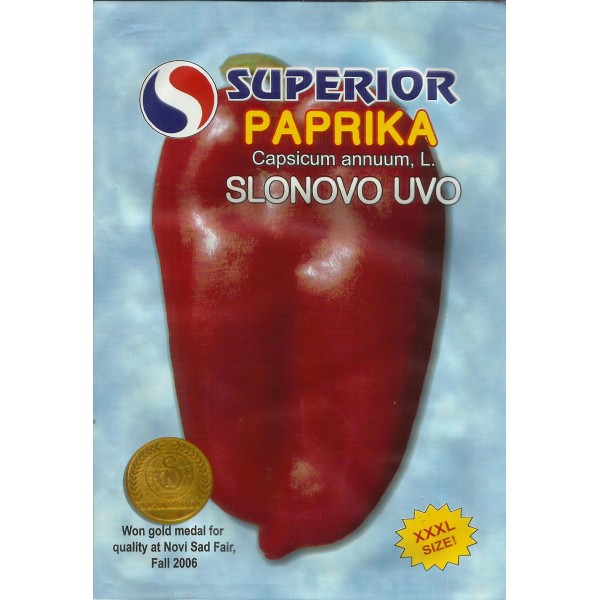 Seminte de ardei kapia Slonovo Uvo (ureche de elefant), 50 grame, Superior Seeds