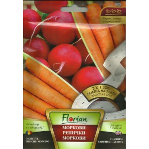 Banda cu seminte de morcovi - ridichi - morcovi, Florian, 3 x 1,33 metri