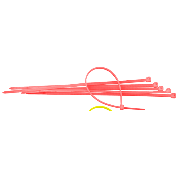 Colier din plastic, culoare rosu, latime 3,5 mm, lungime 140 mm, 100 bucati, Sapiselco, 640310