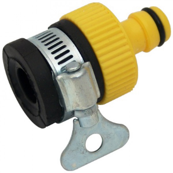 Adaptor cu colier pentru furtun de gradina, diametru 1/2 inch, Evotools, 635090
