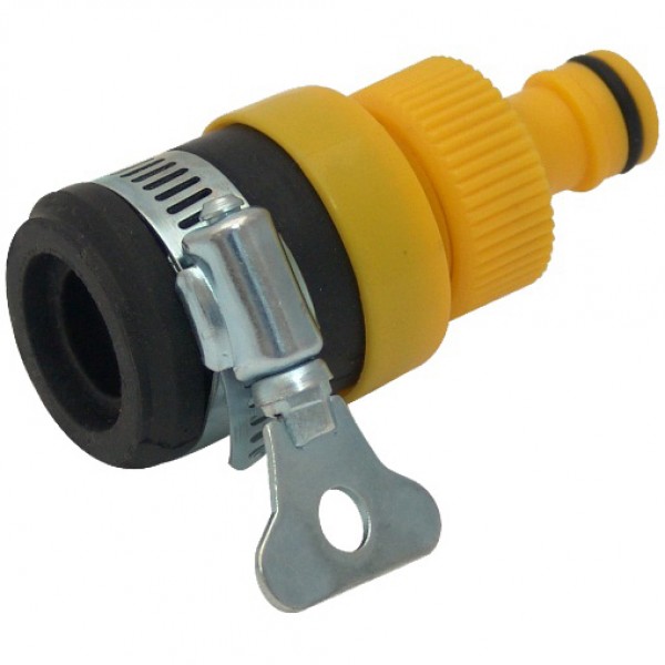 Conector adaptor cu colier pentru furtun, diametru 3/4 inch, Evotools, 635098