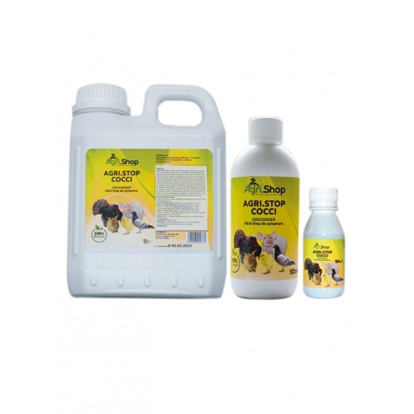 Adjuvant veterinar impotriva coccidiozelor Agri.Stop Cocci Plus,100 ml, Agri.Shop