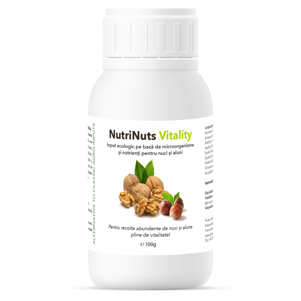 NutriNuts Vitality, Input ecologic pe bază de microorganisme și nutrienți pentru nuci și aluni, 100 grame