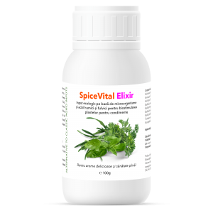 SpiceVital Elixir, Input ecologic pe bază de microorganisme și acizi humici și fulvici pentru biostimularea plantelor pentru condimente, 100 grame