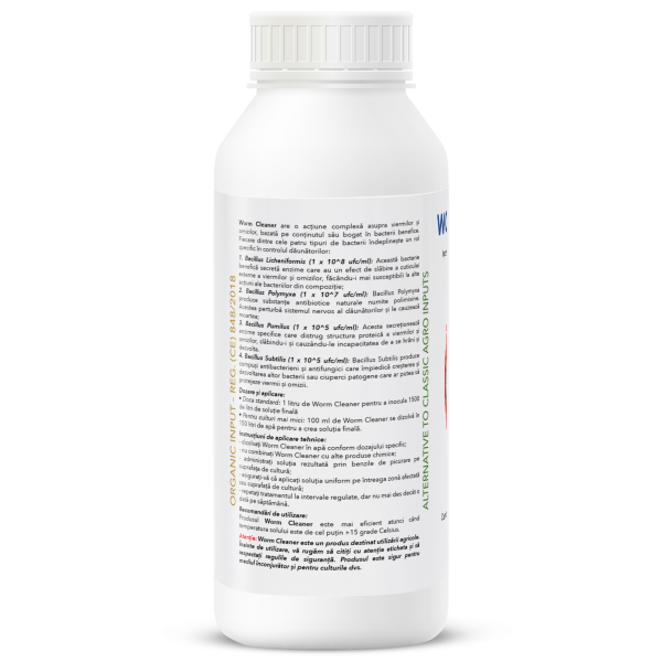 Agent biodinamic de daunare impotriva viermilor si a nematozilor, Worm Cleaner, 1 litru, SemPlus