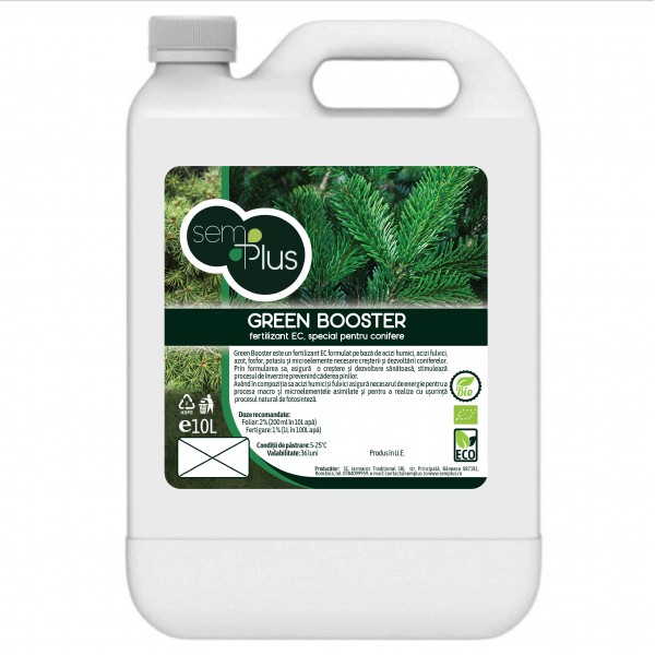 Fertilizant EC, special pentru conifere, GreenBooster, 10 litri, SemPlus