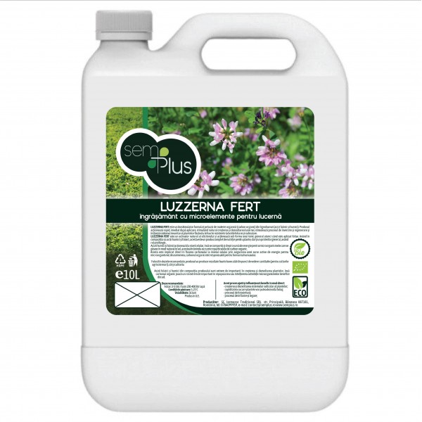 Biostimulator organic lichid pentru lucerna, Luzzerna Fert, 10 litri, SemPlus