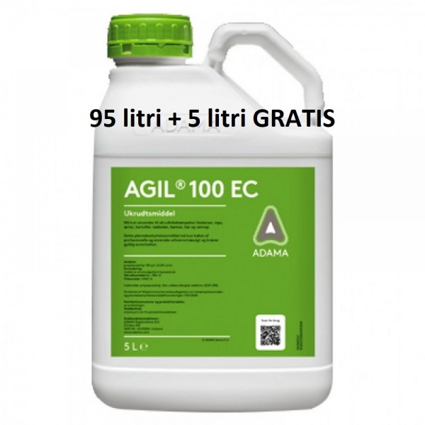 Pachet promotional Erbicid Agil 100 EC, 5 litri, 95 litri + 5 litri GRATIS