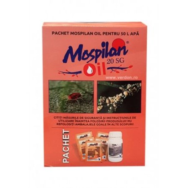 Pachet Mospilan Oil 100 (Mospilan SG 30 grame + Toil, 500 ml) - pentru 100 litri apa