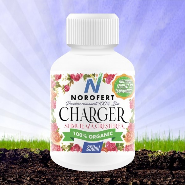Biostimulator organic pe baza de aminoacizi pentru flori, Charger, 250 ml, Norofert